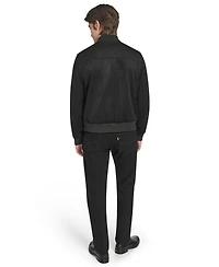 Cole Haan Men's Faux Suede Bomber Jacket