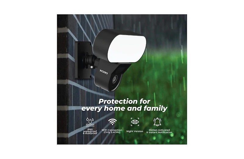 Contixo E9 Outdoor Floodlight Security Camera – Smart Wi-Fi Surveillance, Pir Motion Detection & 2-Way Audio