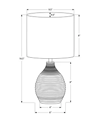 Monarch Specialties Lighting 17" Plastic Table Lamp