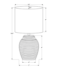 Monarch Specialties Lighting 17" Plastic Table Lamp