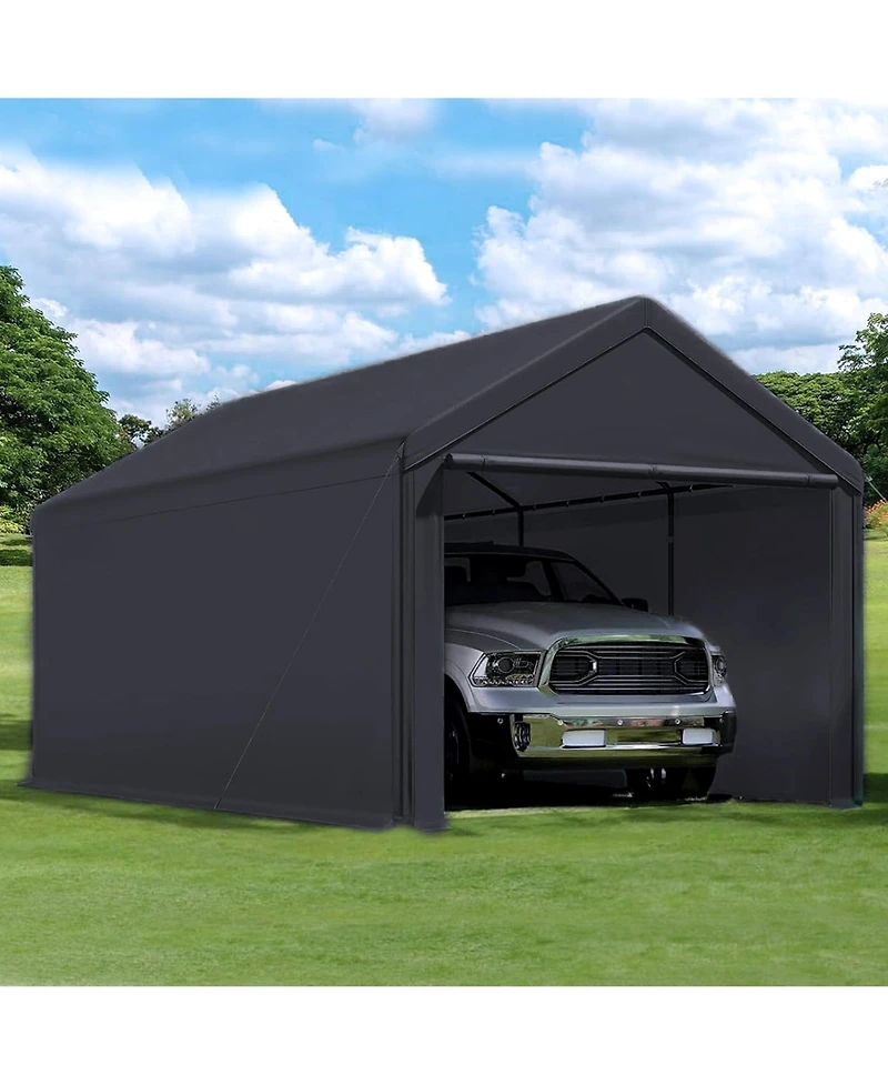 Caravan Canopy Domain 20x10 Foot Carport Tent Sidewalls, Black (Sidewalls Only)