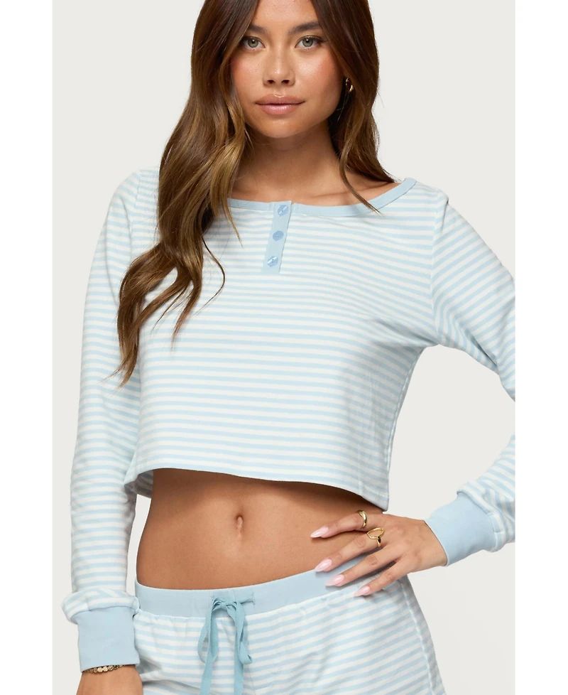 Edikted Women's Margret Striped Long Sleeve Top