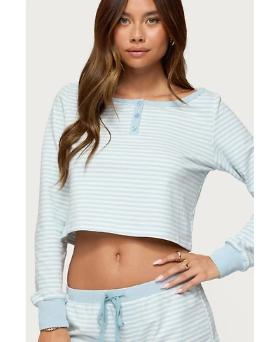 Edikted Women's Margret Striped Long Sleeve Top