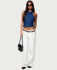 Edikted Women's Raiya Polka Dot Backless Halter Top