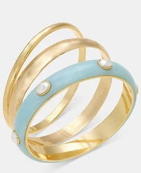 Style & Co 3-Pc. Set Imitation Pearl Bangle Bracelets, Macy's Exclusive