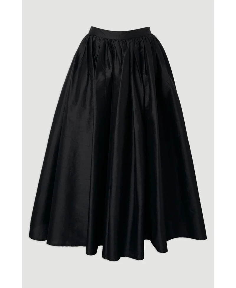 Karen Millen Women's Taffeta Woven Maxi Skirt