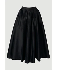 Karen Millen Women's Taffeta Woven Maxi Skirt