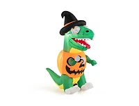 Mondawe Blow up Inflatable Pumpkin Dinosaur Yard Decoration with Built-in Led Lights