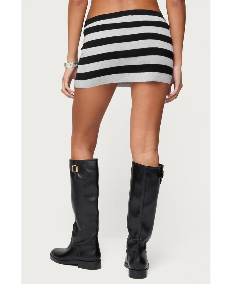 Edikted Women's Kezia Striped Knit Mini Skort