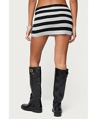 Edikted Women's Kezia Striped Knit Mini Skort