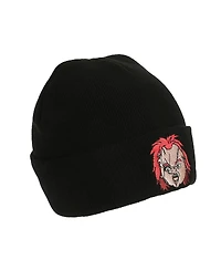 Chucky Men's Embroidery Black Acrylic Knit Standard Cuff Beanie