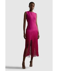 Karen Millen Women's Tassel Hem Knitted Dress
