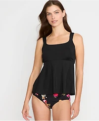 Lands' End Women's Adjustable Scoop Neck Flutter Tankini Top