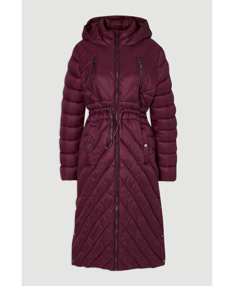 Karen Millen Women's Lightweight Knee Length Packable Coat