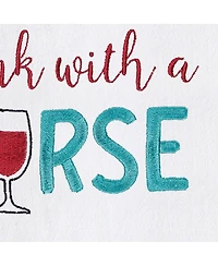 Drink With A Nurse Kitchen and Bathroom Embroidered Hand Towel