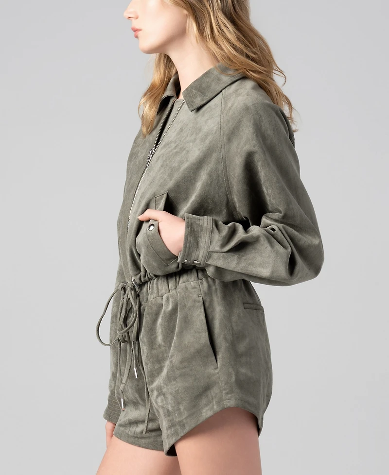 Blank Nyc Women's Front Zip Collared Jacket