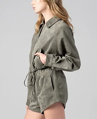 Blank Nyc Women's Front Zip Collared Jacket