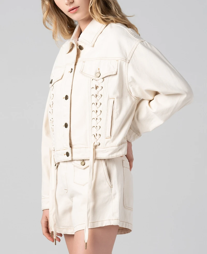 Blank Nyc Women's Collar Button-Front Jacket
