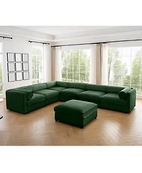 Streamdale Furniture Large Modular Sectional Sofa with Storage, Chenille