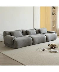 Streamdale Furniture Modular Sectional Sofa, Modern Minimalist Couch, Comfy, Space-Efficient, Light Gray