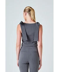 endless rose Women's Bow-Tie Strap Vest