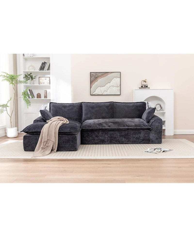 Streamdale 103" Cloud Sectional Couch with L-Shape Chaise, Modern Modular Sofa