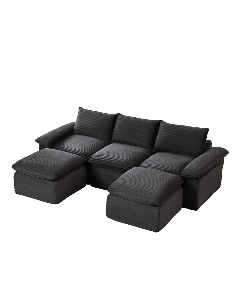 Streamdale Furniture Modern corduroy cloud sofa, freely combined