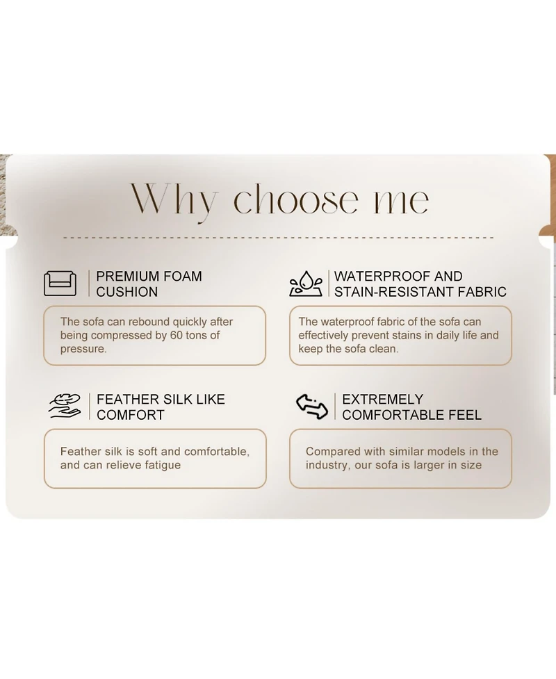 Streamdale Furniture Modular Sectional Sofa, Modern Minimalist Corduroy Couch, Sleeper Sofa