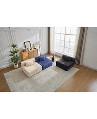 Streamdale Furniture Streamdale Compression Sofa, Convertible Floor Sofa Bed, Single Seater Modular Sectional, Dark Blue