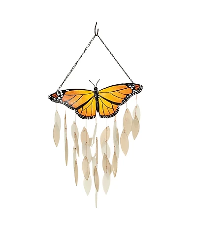 Uncommon Goods Monarch Glass & Iron Alloy Wind Chime