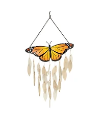 Uncommon Goods Monarch Glass & Iron Alloy Wind Chime