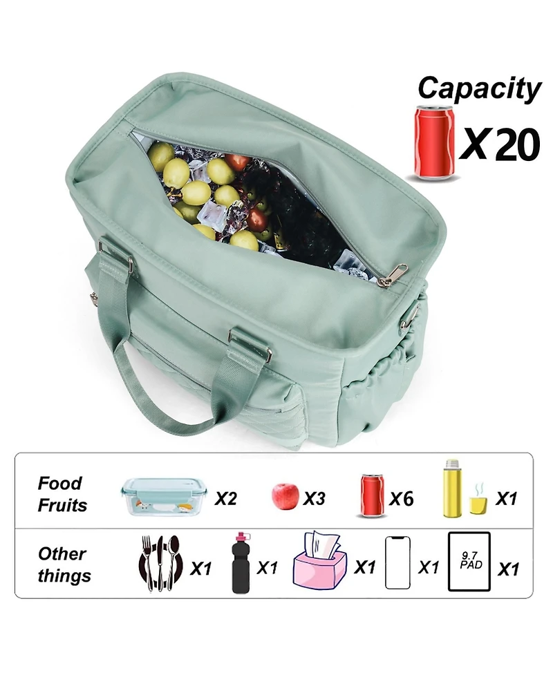 Batfox 16L Large Capacity Portable Insulated Lunch Bag For Camping, Climbing, Hiking, Sports