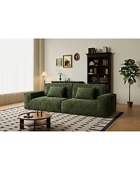 Streamdale Furniture Streamdale Large striped fabric compression sofa, modern style, comfortable home furniture