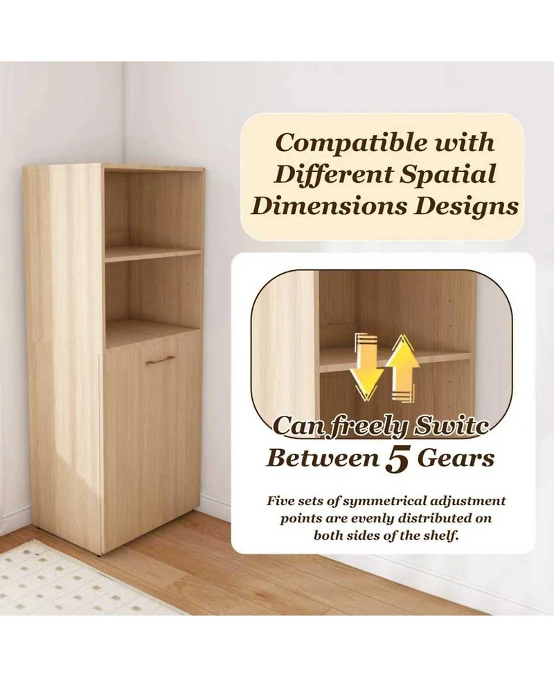 Streamdale Furniture Streamdale Stretchable office desk with storage, wheels, foldable, burlywood