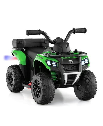 Hongge 6V Kids Ride-On Atv with Spray Function, Music, and Rear Storage Box