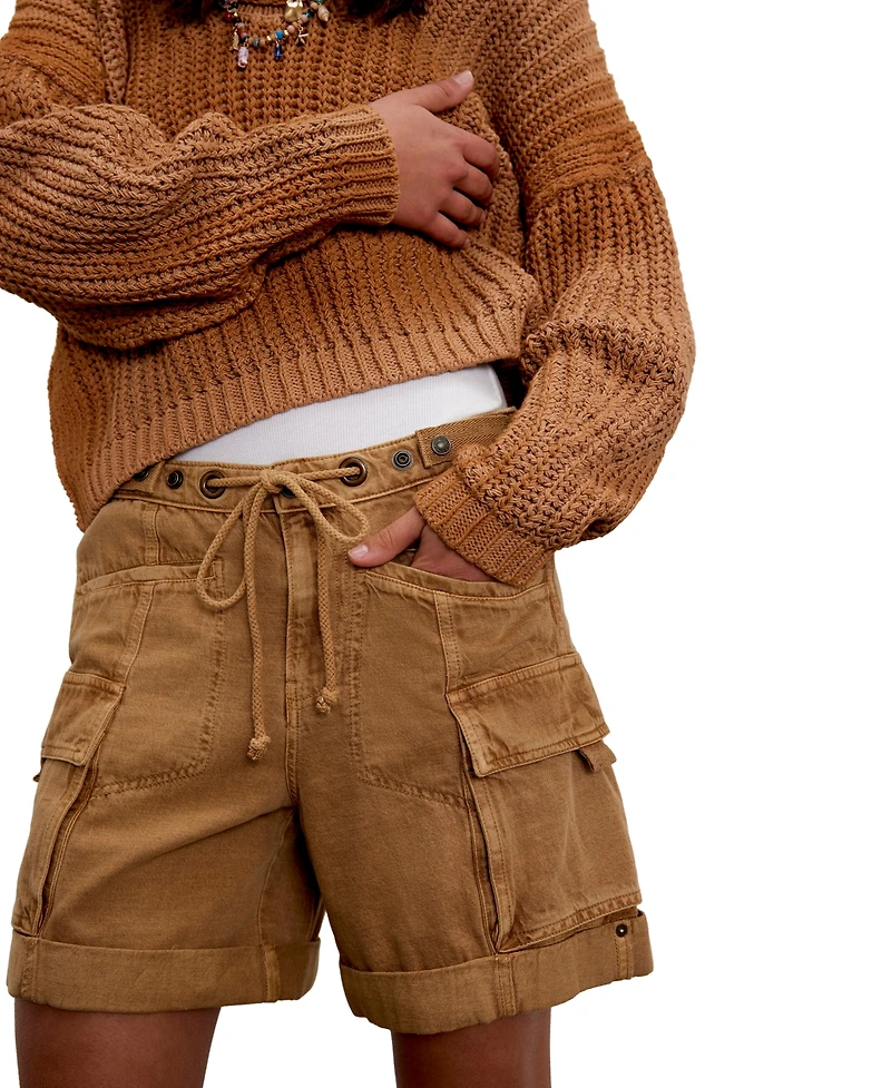 Free People Women's Frankie Washed Low-Rise Shorts