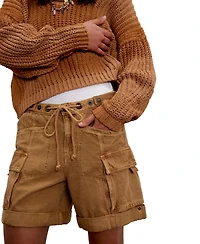 Free People Women's Frankie Washed Low-Rise Shorts