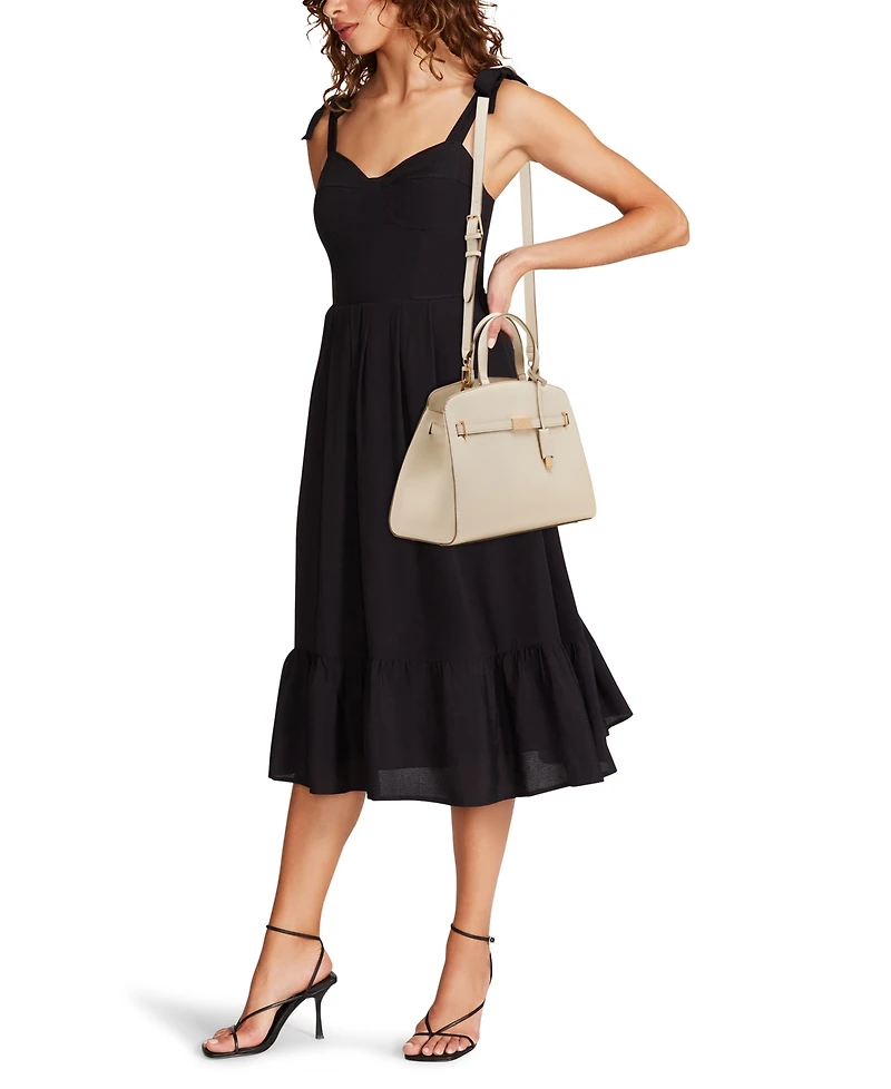 Anne Klein Large Belted Satchel with Convertible Strap