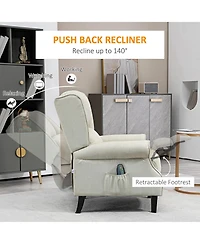 Homcom Massage Recliner Sofa with Heat Function, Remote Control