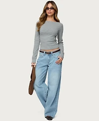 Edikted Women's Rivka Low Rise Baggy Jeans