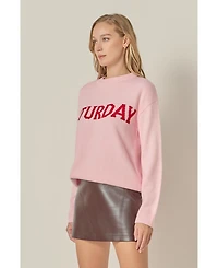 Women's Week Motif Sweater