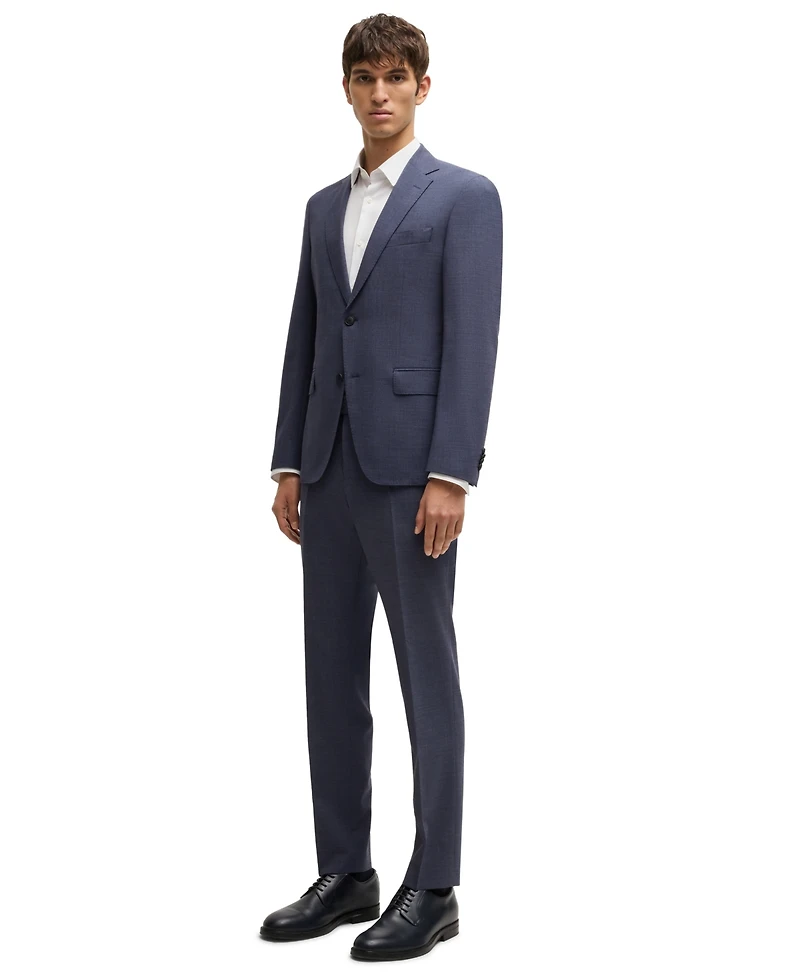 Boss by Hugo Men's Micro-Patterned Performance-Stretch Slim-Fit Suit