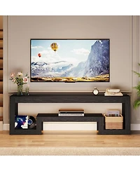 Tribesigns 63-Inch Tv Stand for 55/60/65/75-Inch TVs, Farmhouse Entertainment Center, Rustic Brown