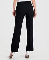 Anne Klein Women's Pull-On Mid-Rise Straight Pants