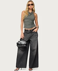 Edikted Women's Collie Twisted High Cowl Neck Top