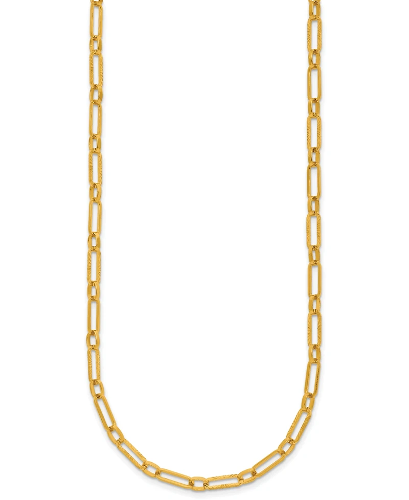 Macy's Paperclip Chain Necklace in 24K Yellow Gold