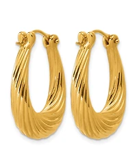 Macy's Twisted Hoop Earrings in 24K Yellow Gold