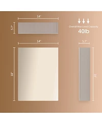 Hauschen Home 18x14 inch Bathroom Wall Cabinet, Saver Storage, Medicine Cabinet with 1 Door and Adjustable Shelves,Flat-Pack Design (Grey)