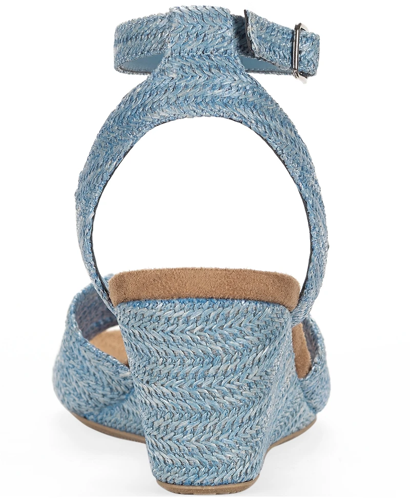 Style & Co Women's Milliee Round Toe Wedge Sandals, Macy's Exclusive