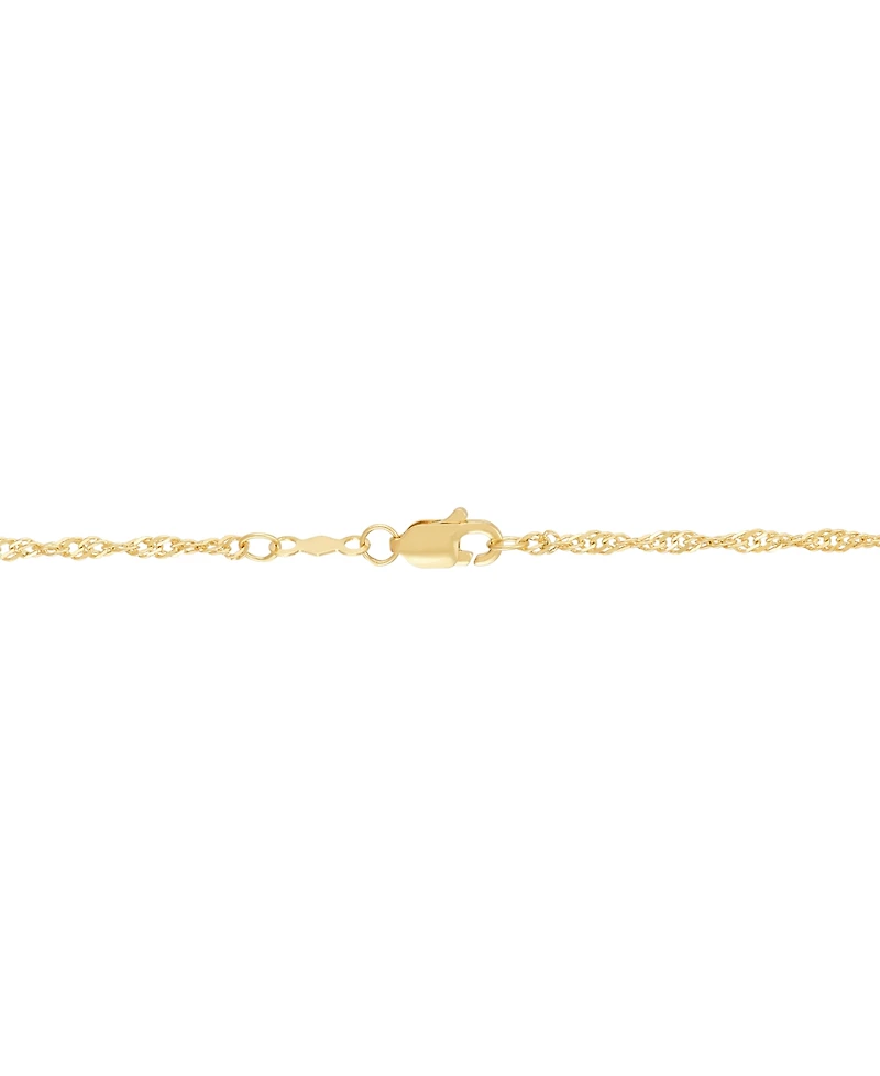 Macy's Solid Singapore Chain Necklace in 14K Yellow Gold